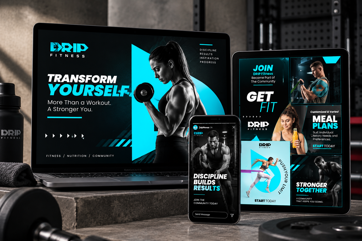 DRIP Fitness social media design by Albert.Creative