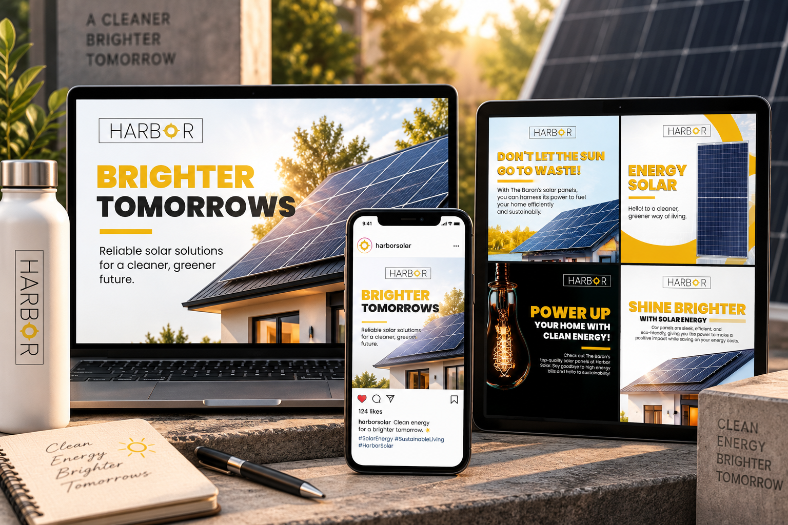 Harbor Solar e-commerce social media design by Albert.Creative